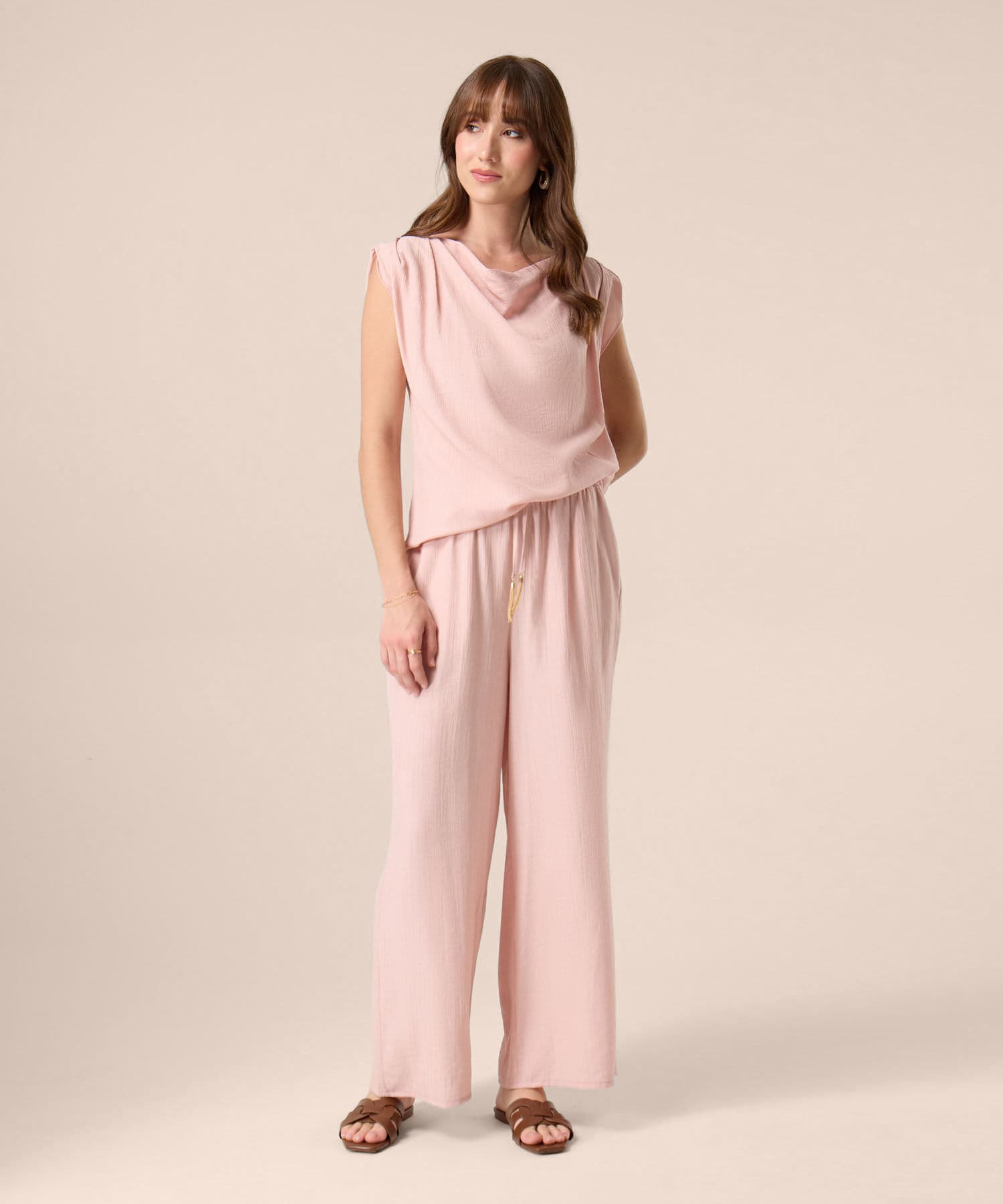 Blusa Emilia de Noche rosa empolvado para mujer, vista 2