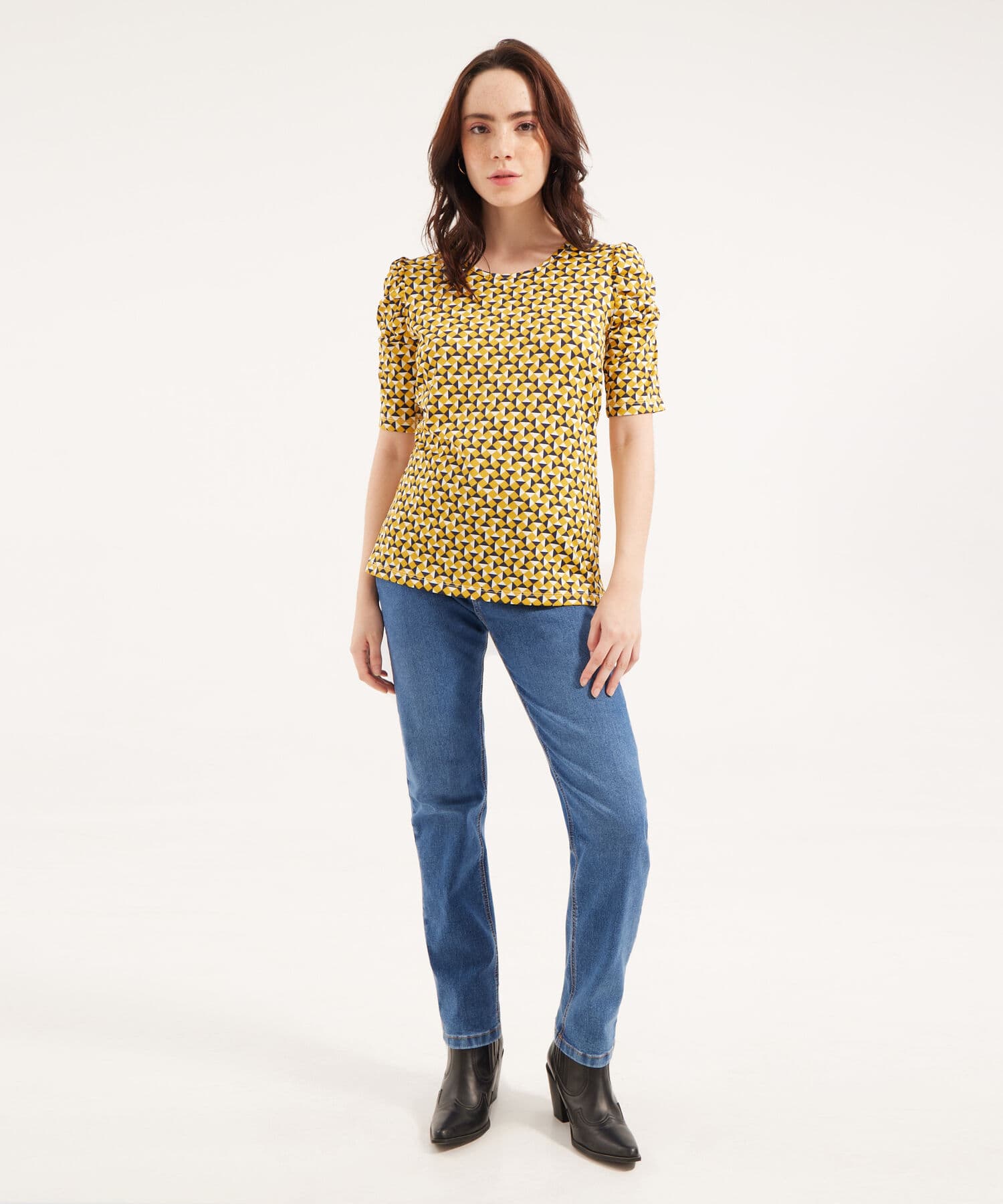 Camiseta Salina de Ciudad camel para mujer, vista 4