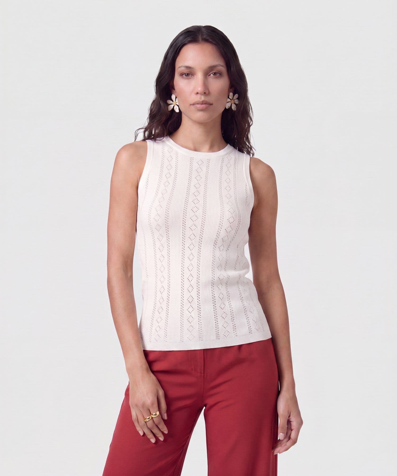 Camiseta Serena Natural blanco para mujer, vista principal