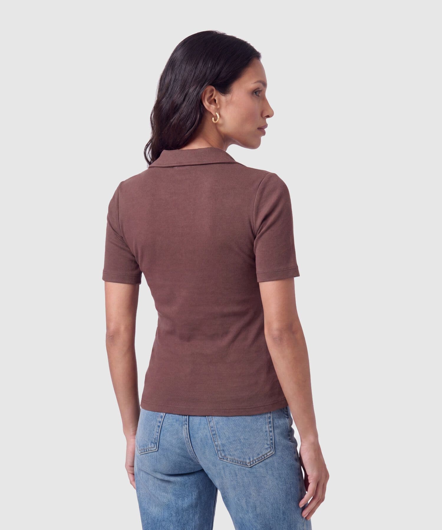 Polo Cedro Clásico café para mujer, vista 4
