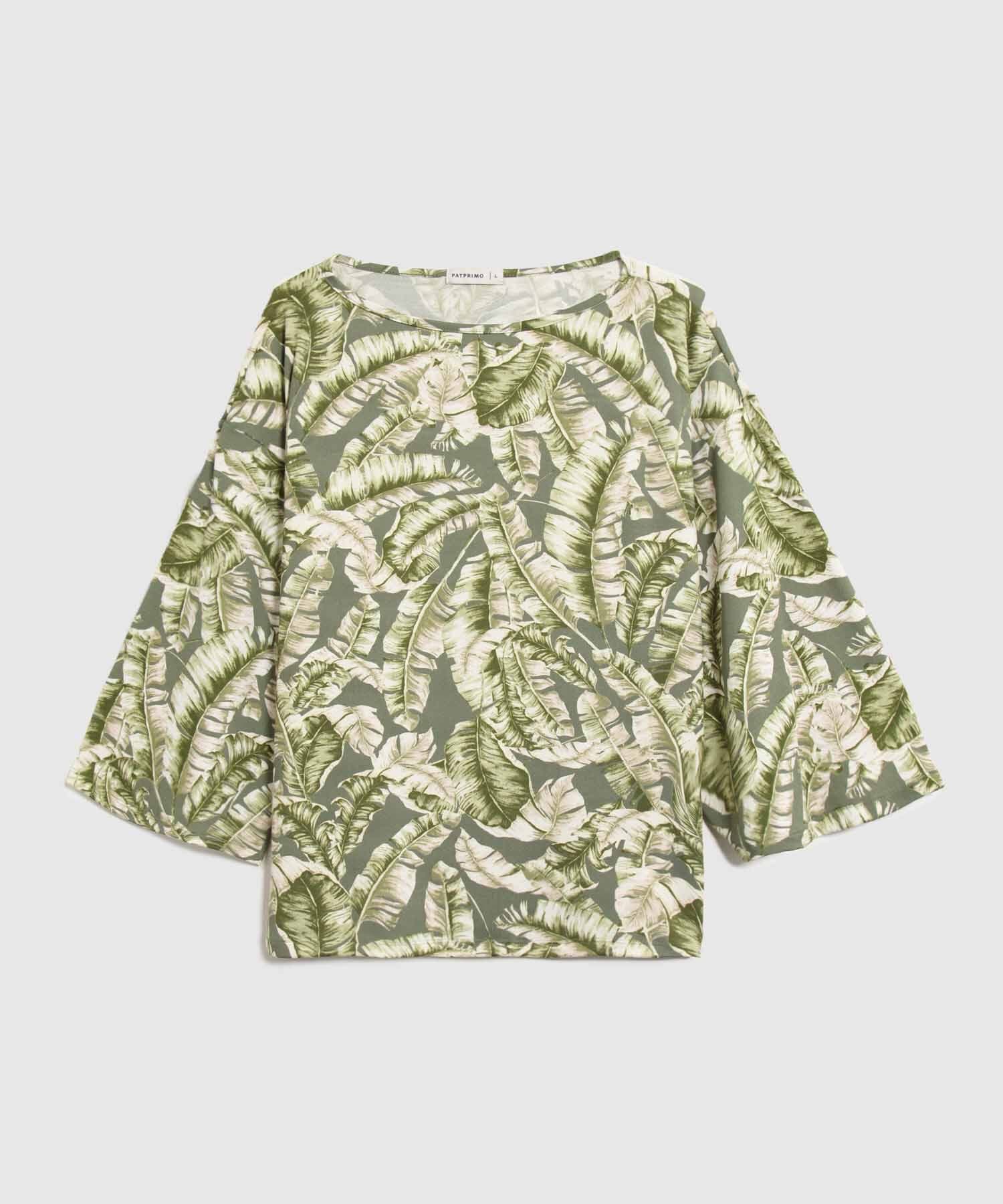 Blusa Encanto Edición Lino verde oliva para mujer, vista principal