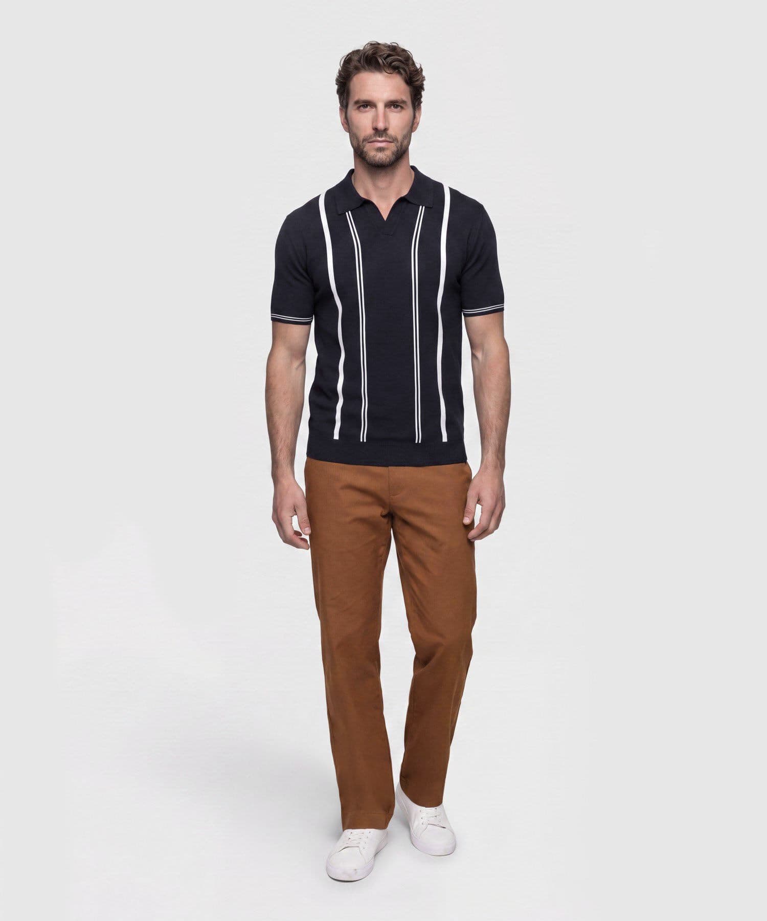 Polo Coral Ligero azul marino para hombre, vista 4