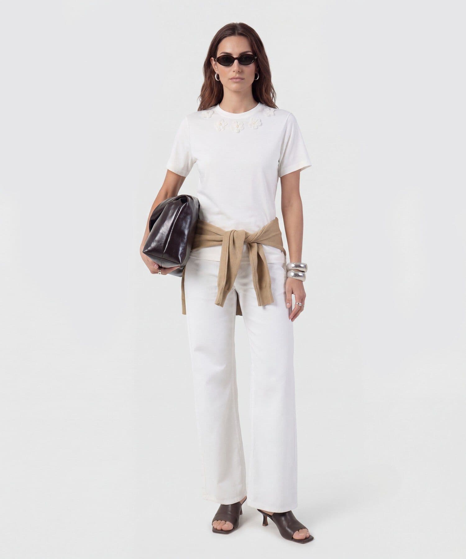 Camiseta Candelaria Relajado blanco para mujer, vista 2