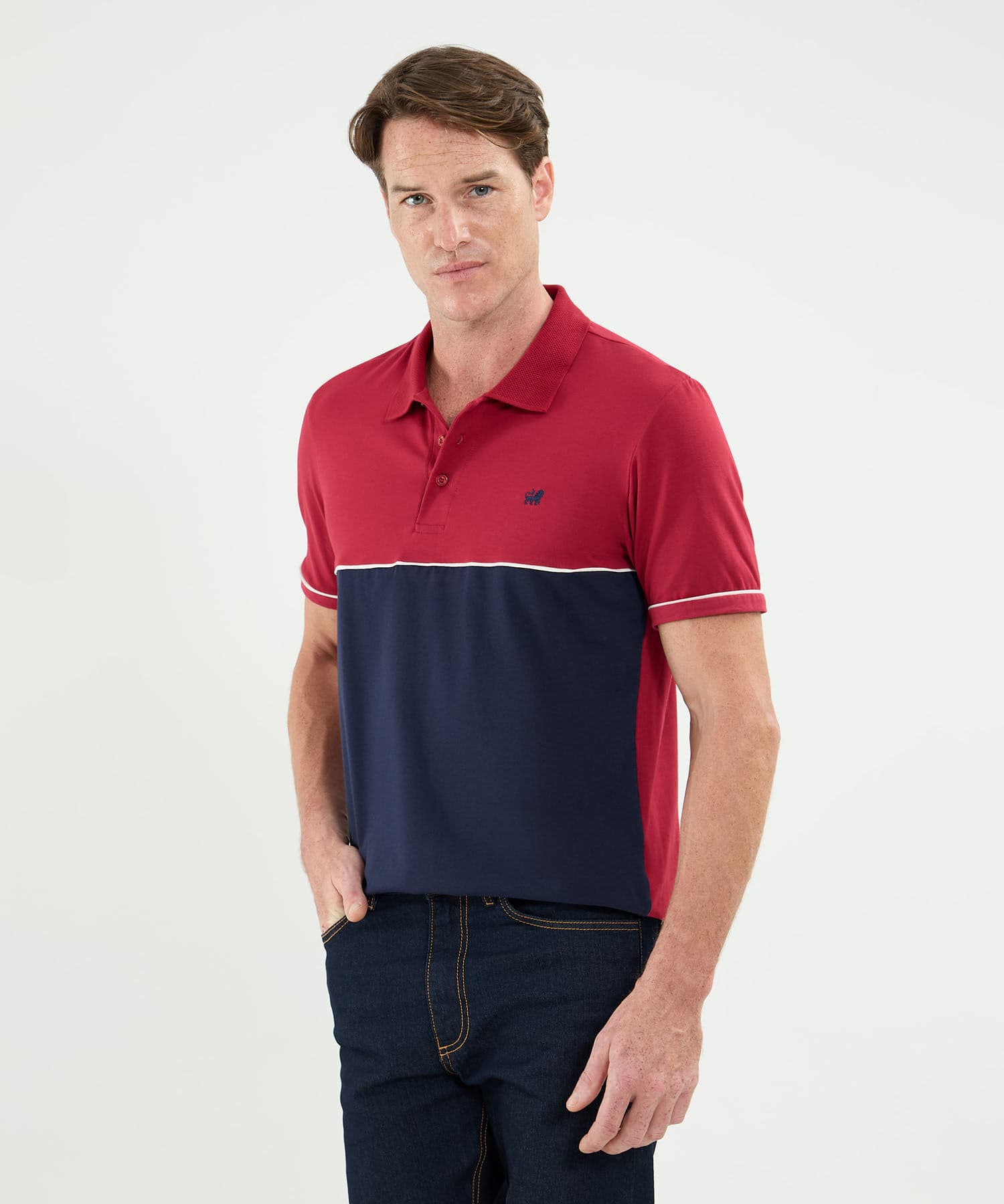 Polo Julieta de Viaje rojo granada para hombre, vista principal