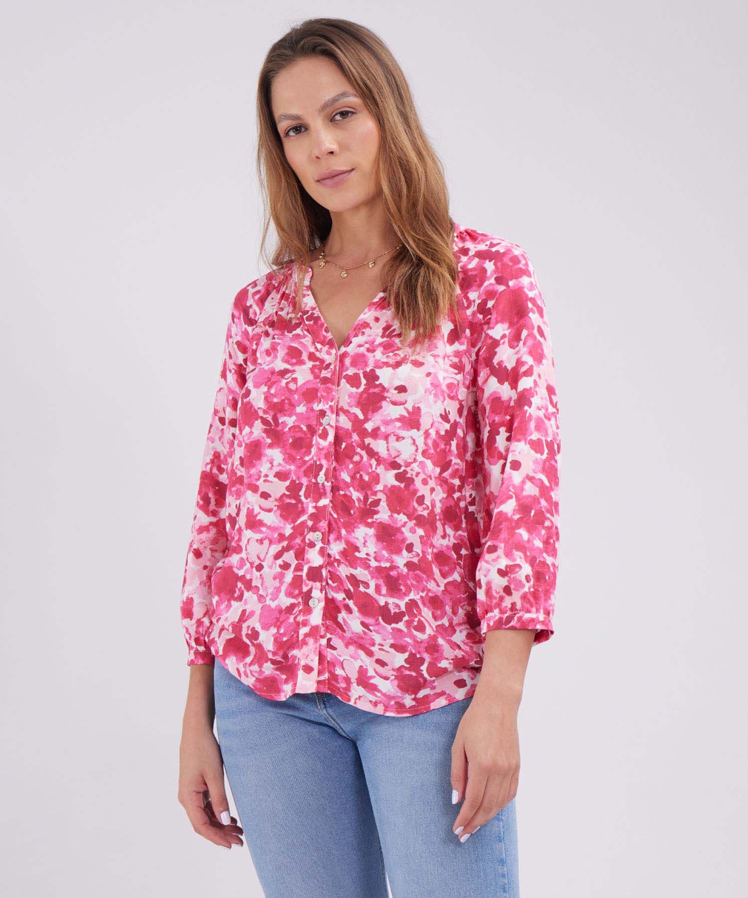 Blusa Julieta de Viaje rosa empolvado para mujer, vista principal