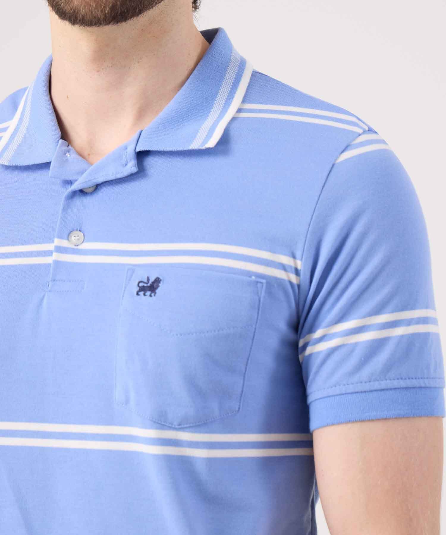 Polo Laguna Fluido azul marino para hombre, vista 2