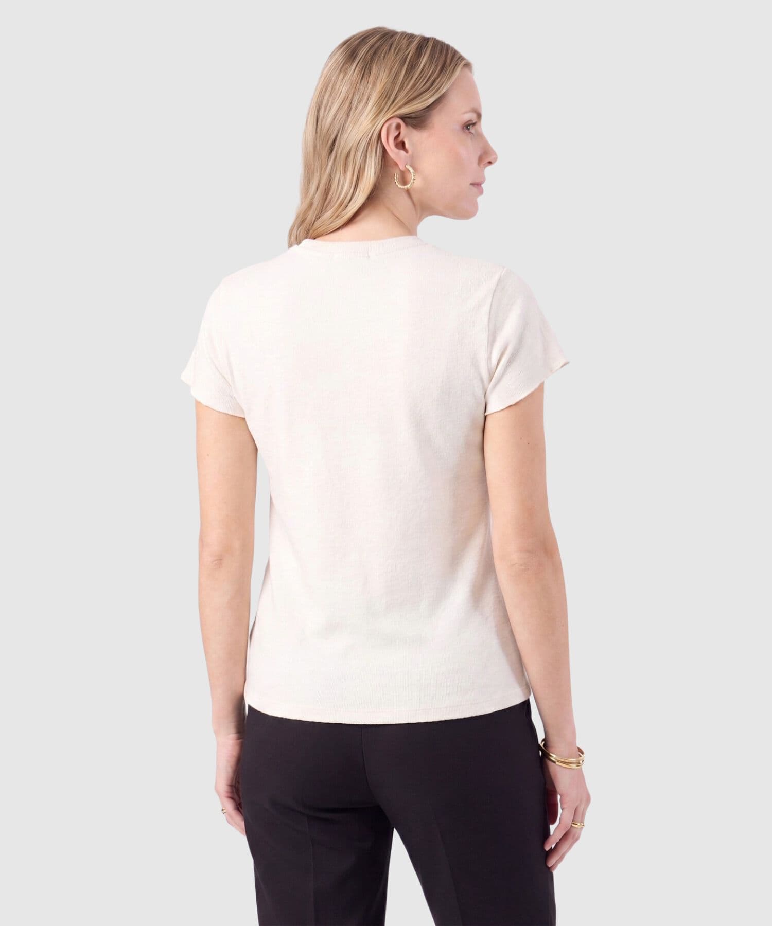 Camiseta Guayacán Fluido blanco para mujer, vista 4