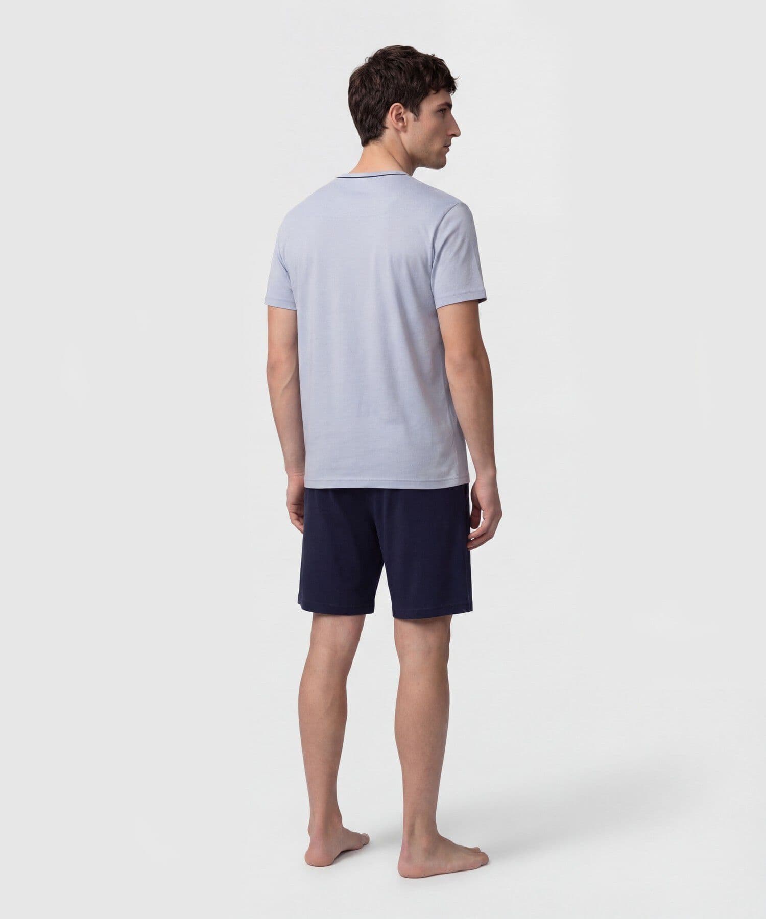 Pijama Dorada Contemporáneo azul marino para hombre, vista 3