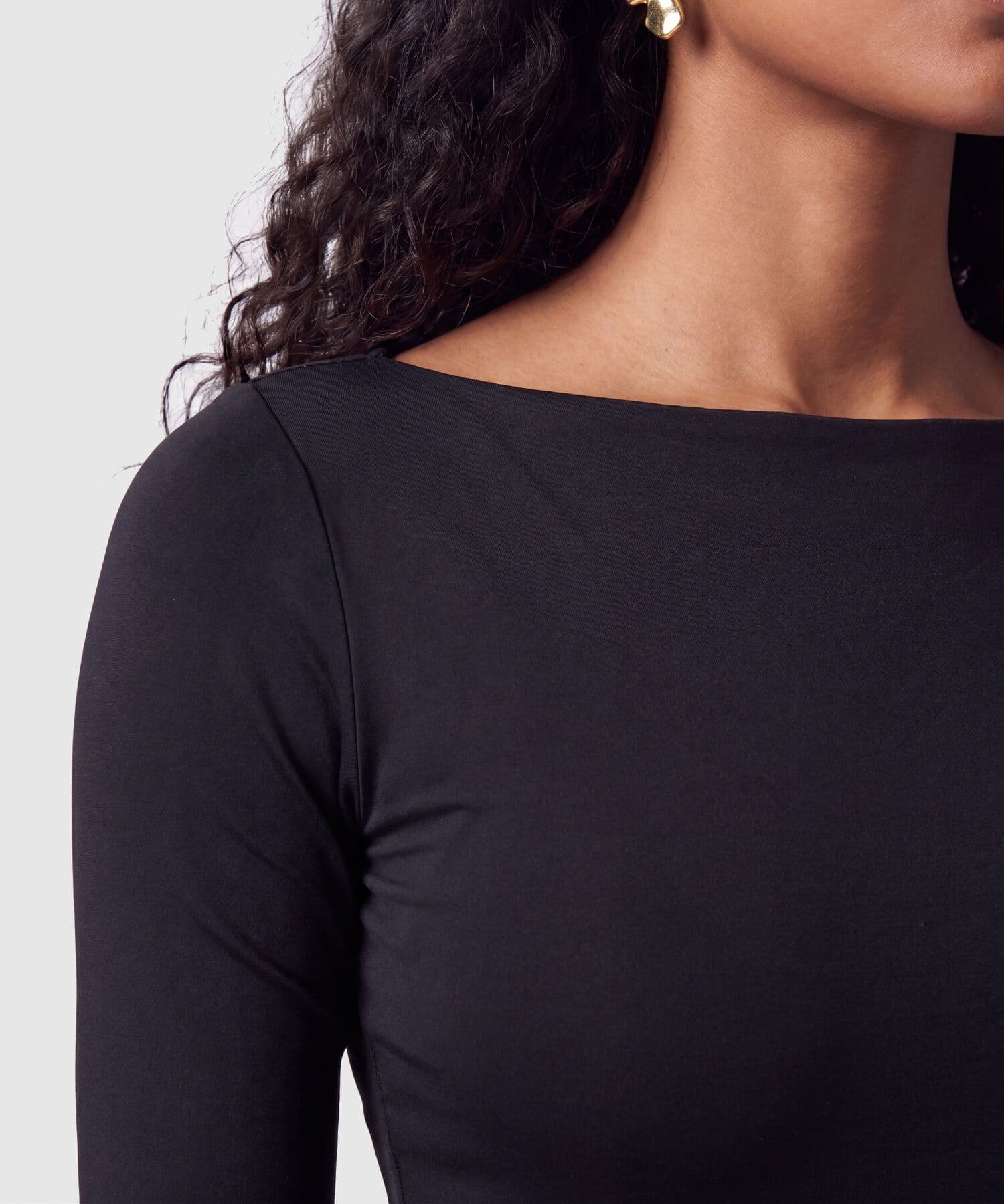 Camiseta Horizonte Natural negro para mujer, vista 3