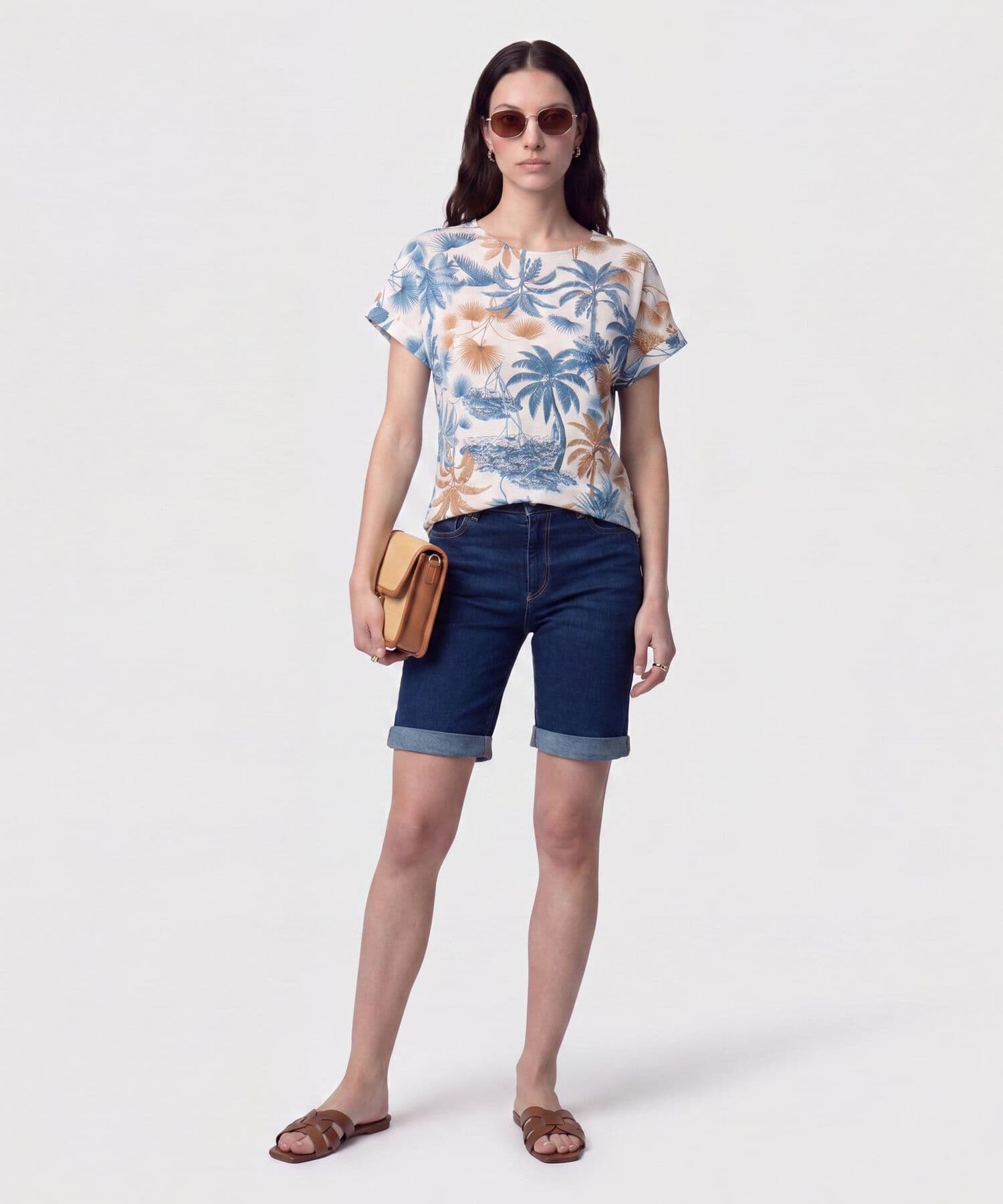 Blusa Sabana Ligero azul marino para mujer, vista 2