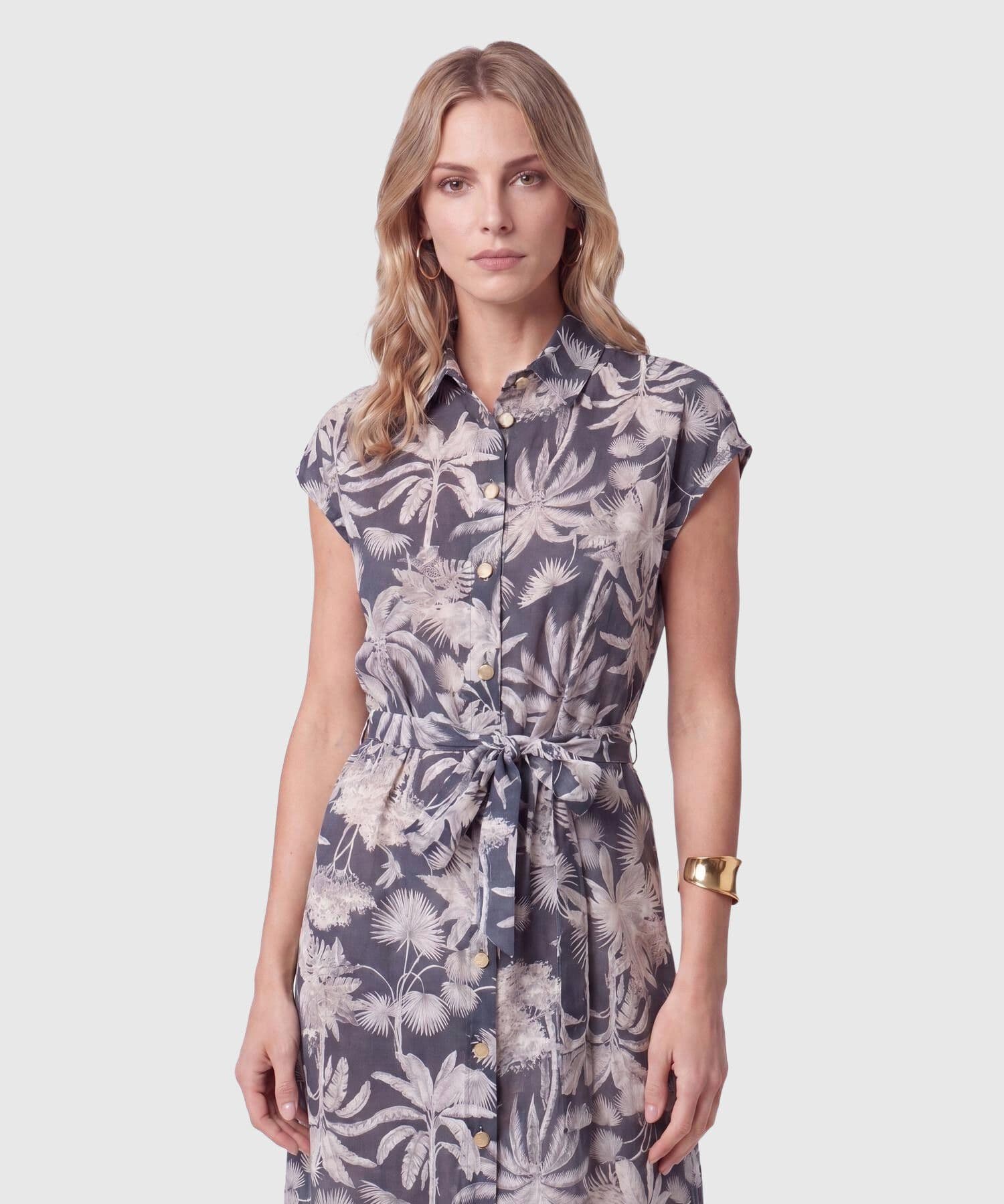 Vestido Marfil Clásico azul marino para mujer, vista 2