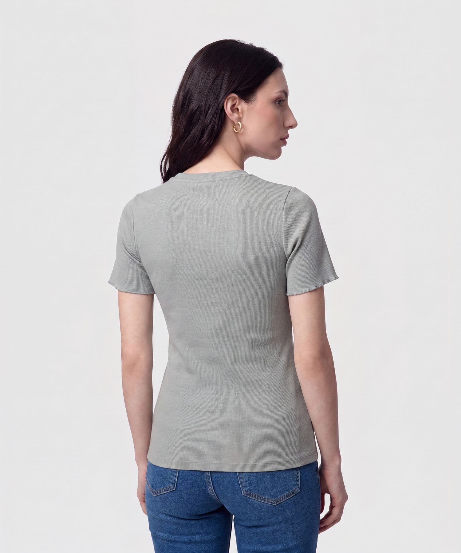 Camiseta Calima Natural verde oliva para mujer, vista 4