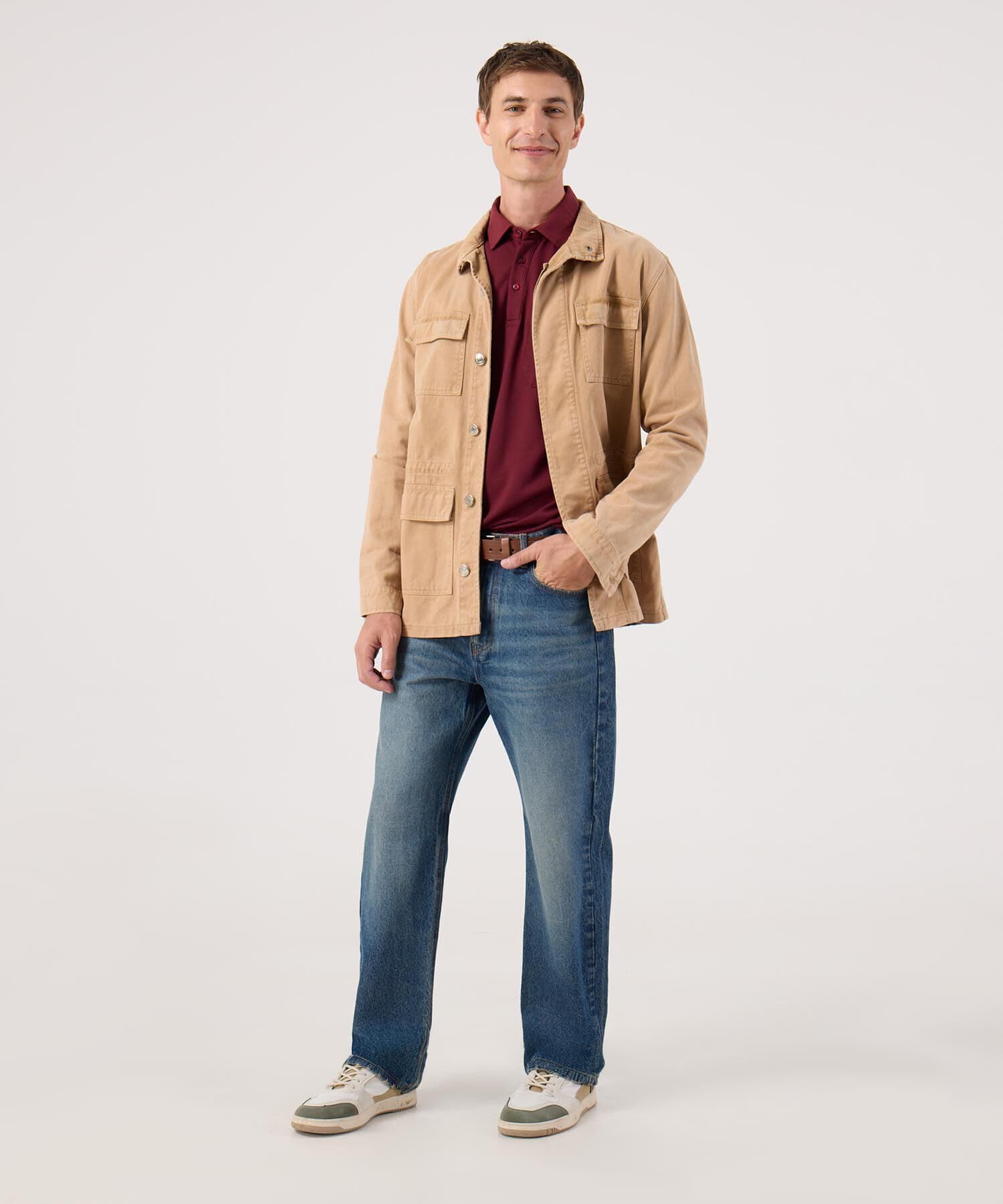 Polo Laguna Natural azul marino para hombre, vista 2