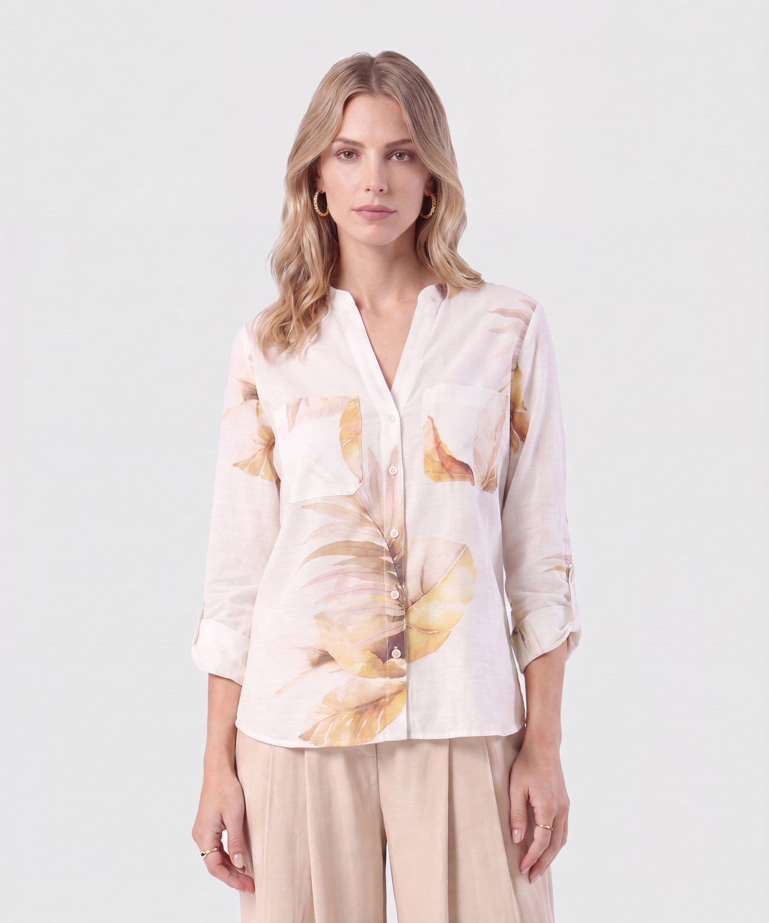 Blusa Valle Fluido blanco para mujer, vista principal