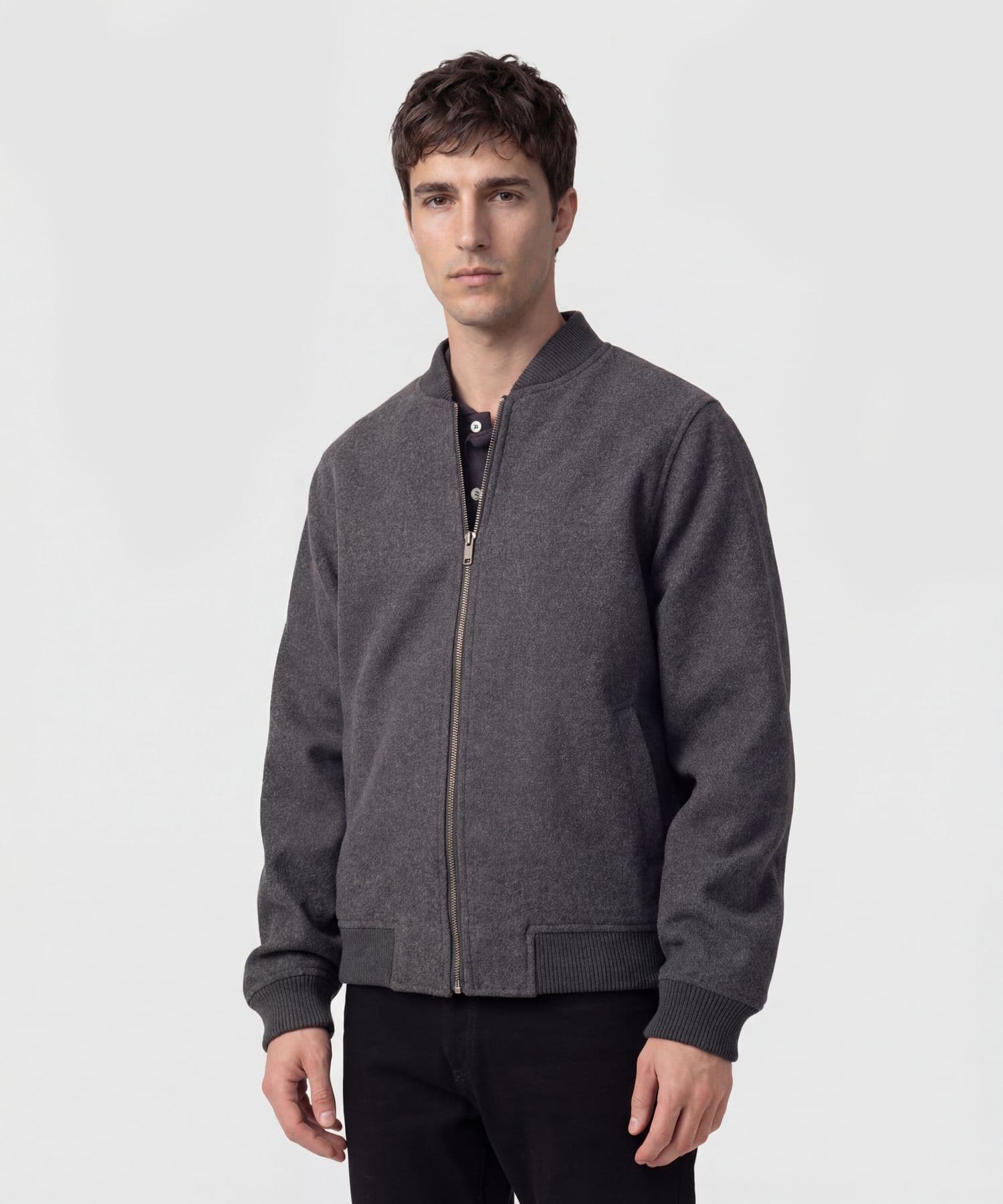 Chaqueta Tierra de Noche gris humo para hombre, vista principal