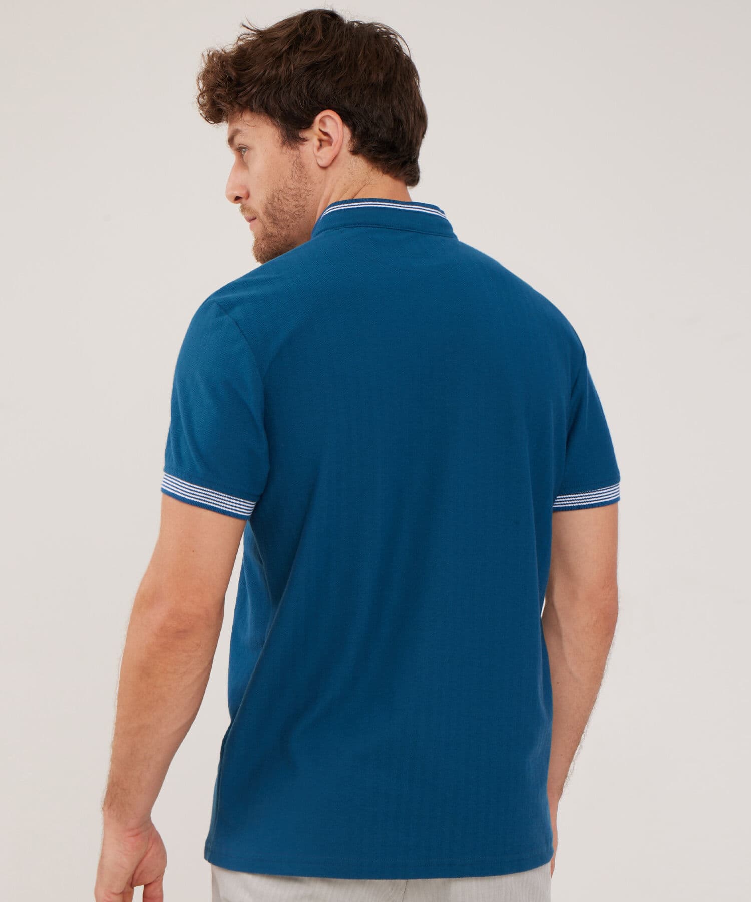 Polo Bahía de Noche verde oliva para hombre, vista 3