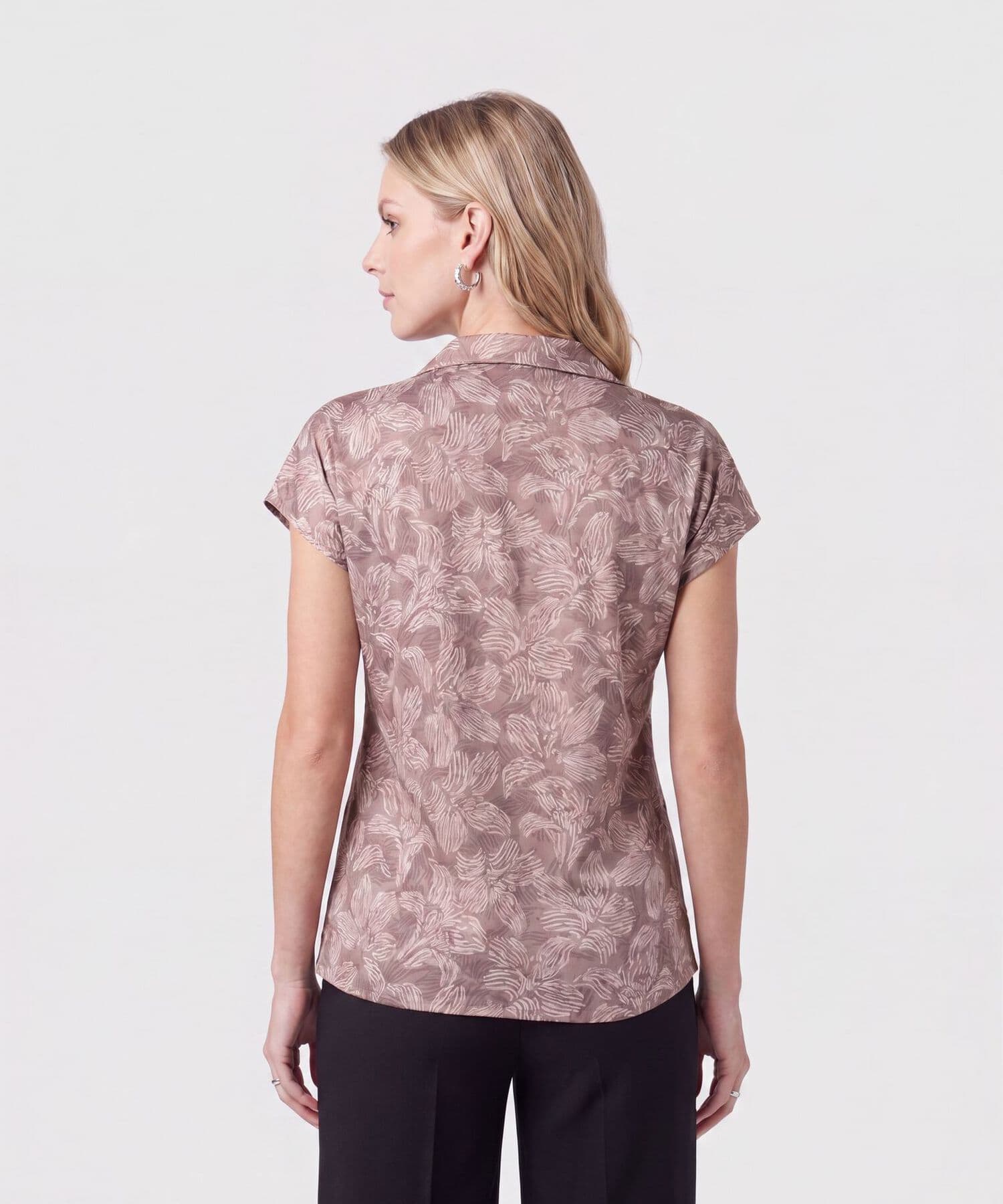 Blusa Renata Natural café para mujer, vista 4