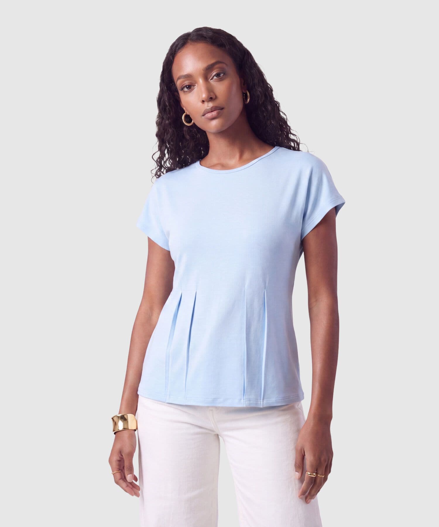 Camiseta Elisa Esencial azul marino para mujer, vista principal