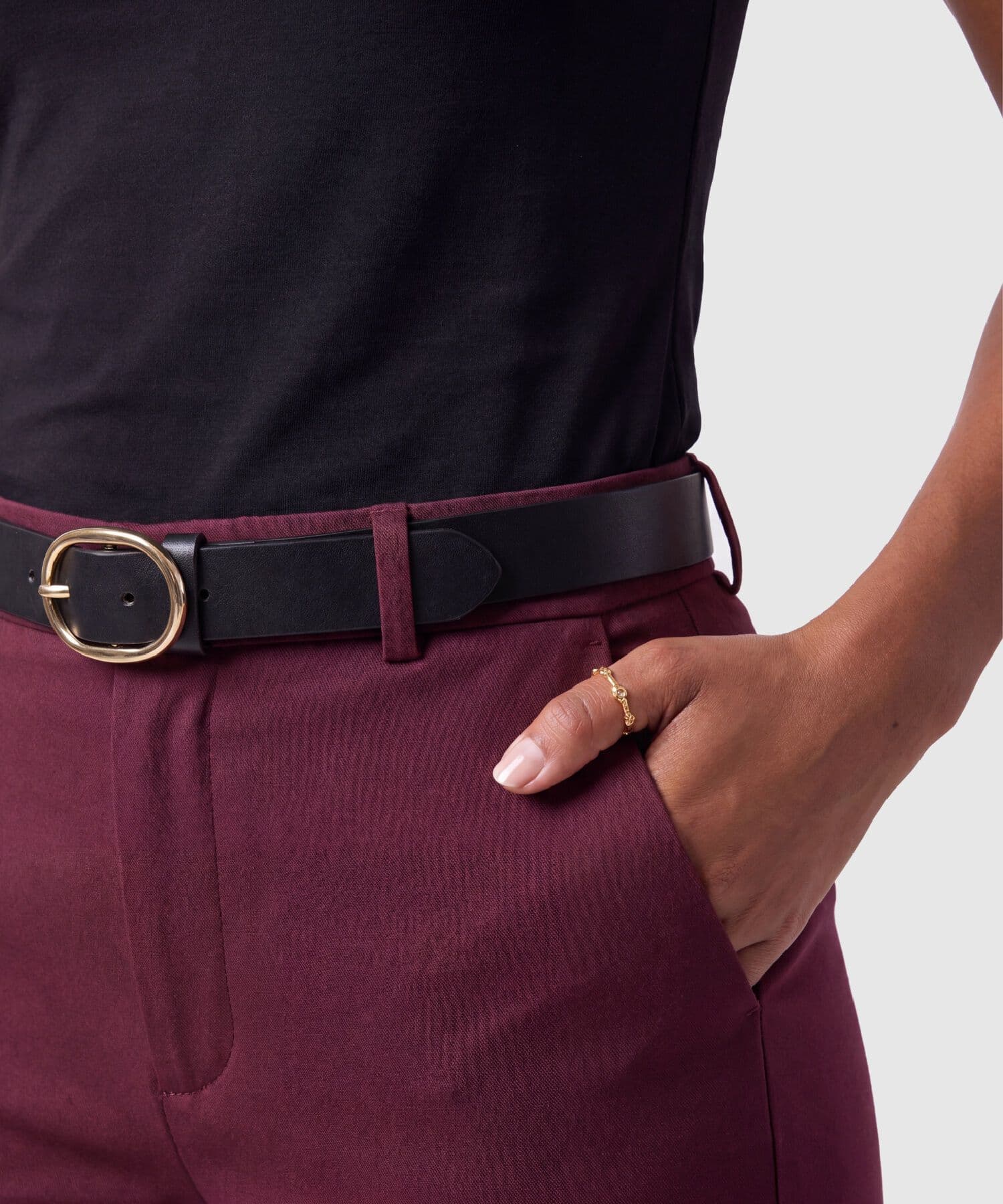 Cinturón Dorada de Viaje marfil para mujer, vista 3