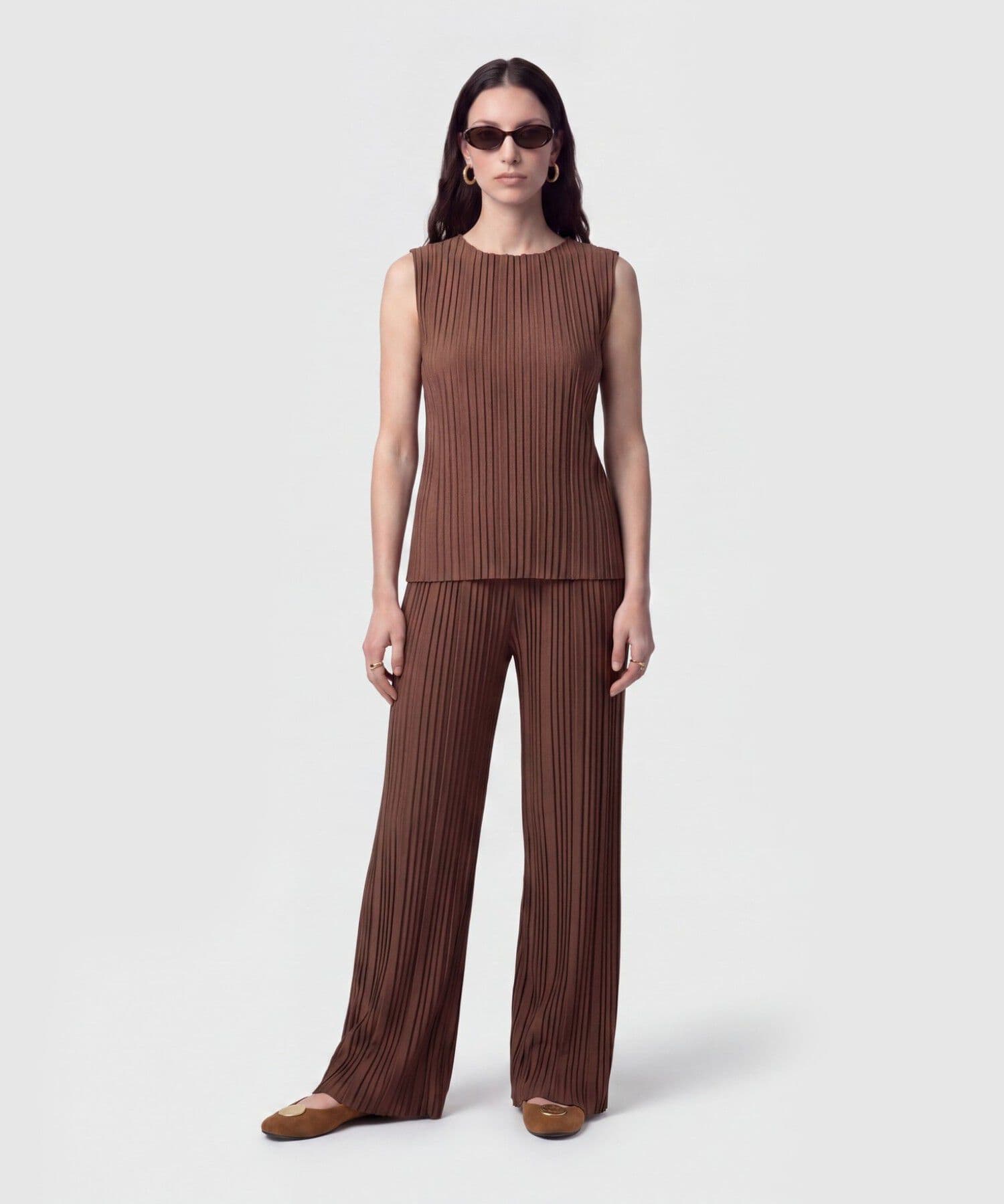Pantalón Aura Edición Índigo café para mujer, vista 2