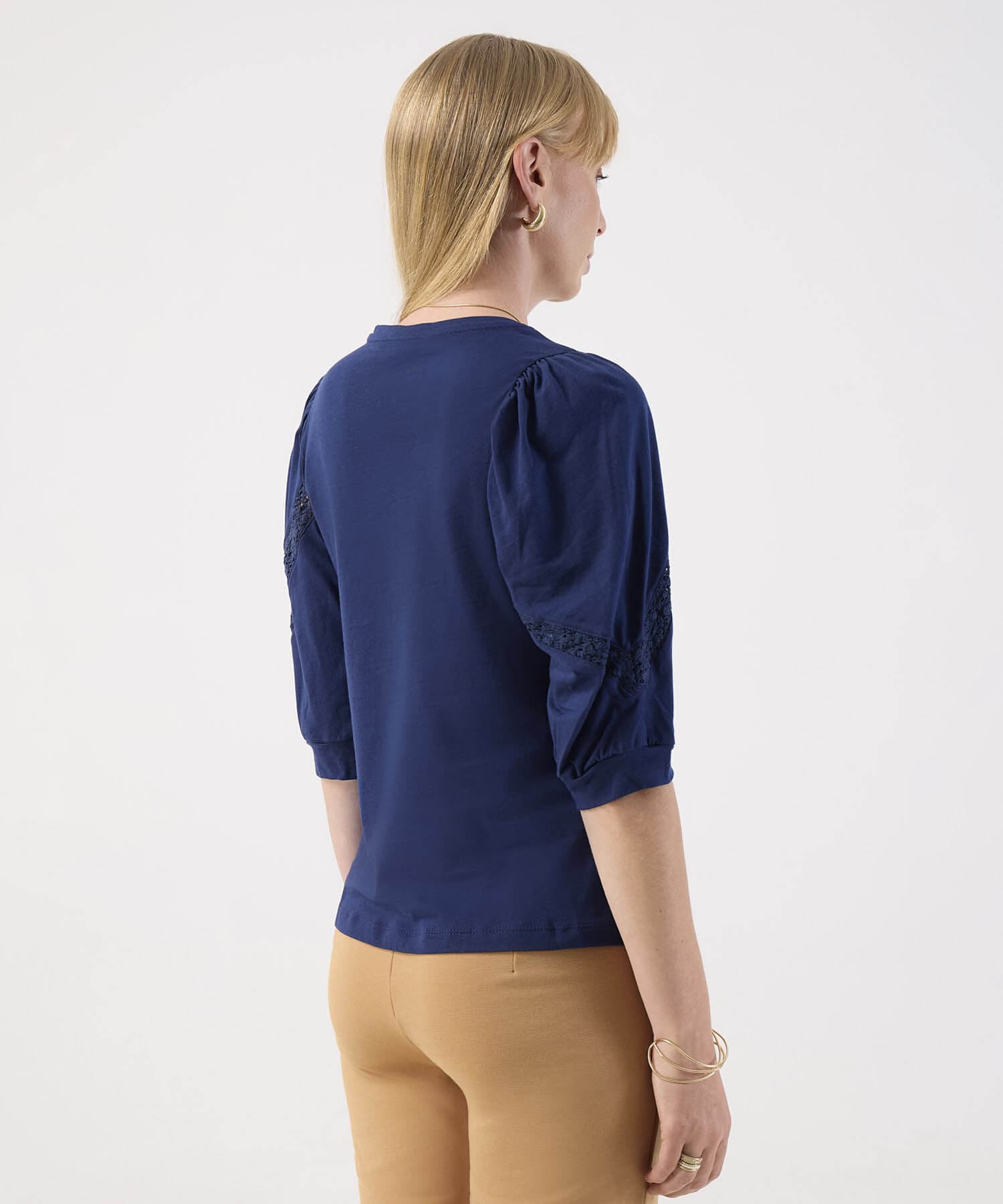 Blusa Isadora Ligero azul marino para mujer, vista 4