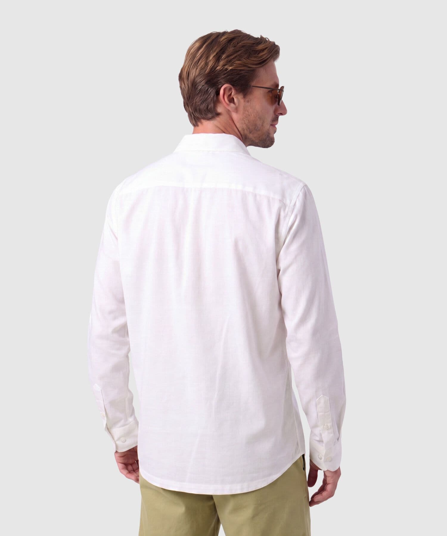 Camisa Niebla Relajado blanco para hombre, vista 4