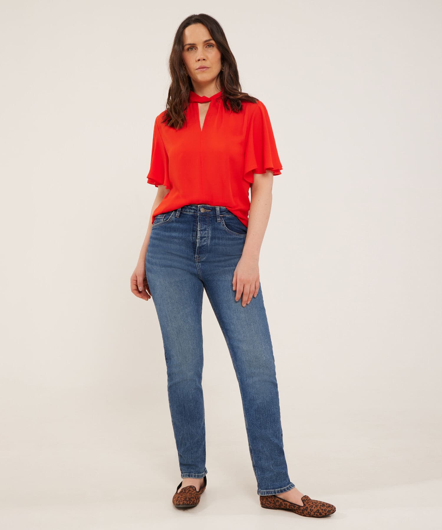 Blusa Dalia de Ciudad naranja para mujer, vista 4