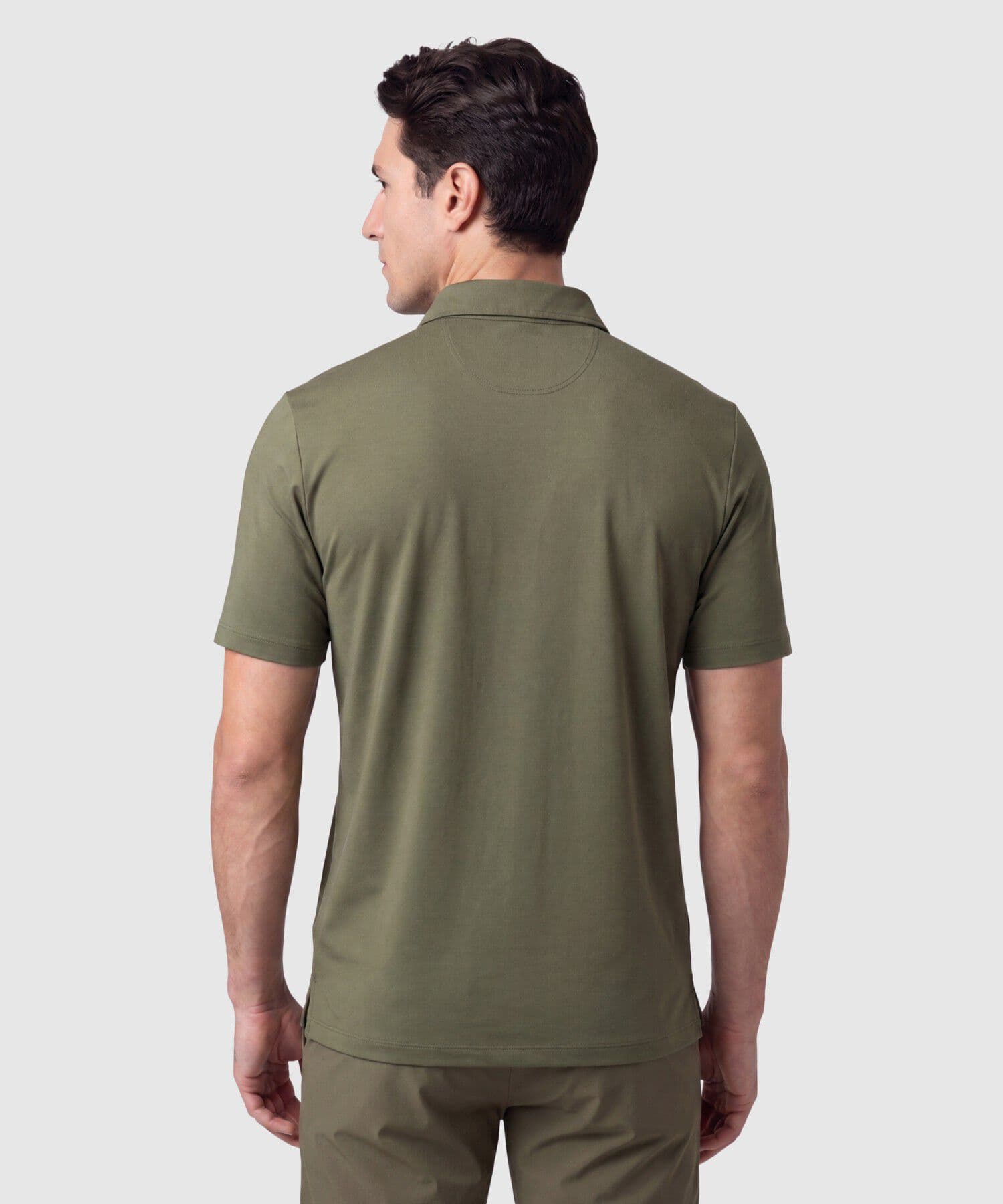 Polo Brisa de Día verde oliva para hombre, vista 4