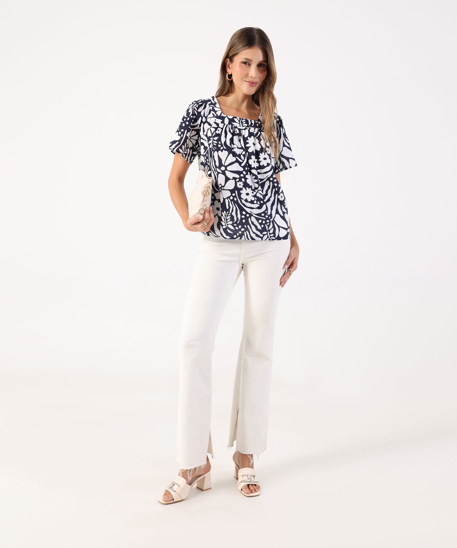 Blusa Marea Clásico azul marino para mujer, vista 2