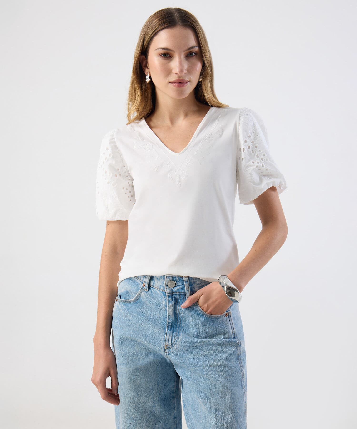 Camiseta Río de Noche blanco para mujer, vista principal
