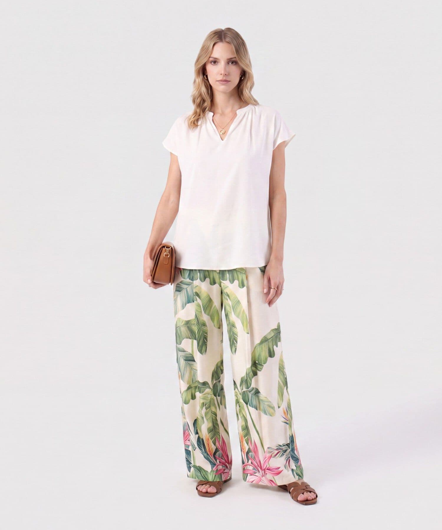 Blusa Valle Texturizado blanco para mujer, vista 2